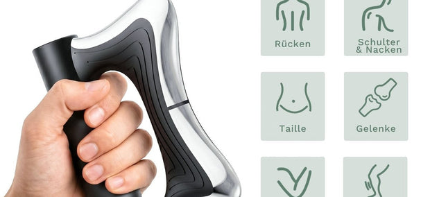 Lazurec Care 062 Faszienmesser als ein Gerät in der Hand – für Rücken, Schulter, Gelenke