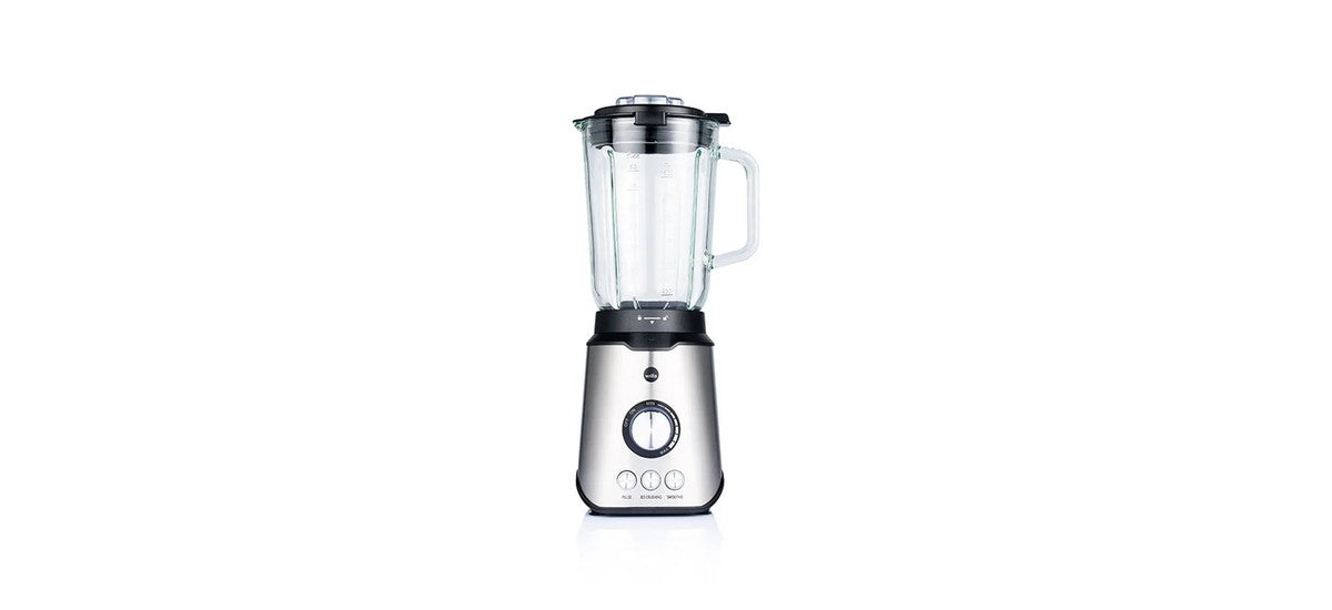 Wilfa Smooth Standmixer mit Glaskrug und gebürstetem Stahlgehäuse