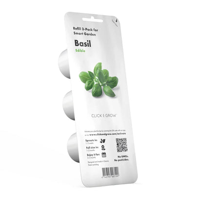 Basilikum Nachfüllpack (3-er) für Smart Garden, Pflanzkapsel-Set, Beutel