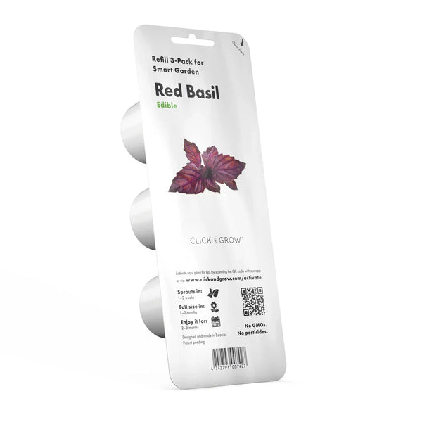 Rote Basilikum Pflanzkapsel-Refills, 3er Pack