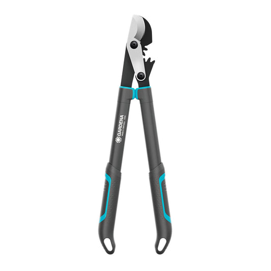 Gardena Astschere mit Scherenkopf, schwarze Arme und blaue Softgrip-Griffe
