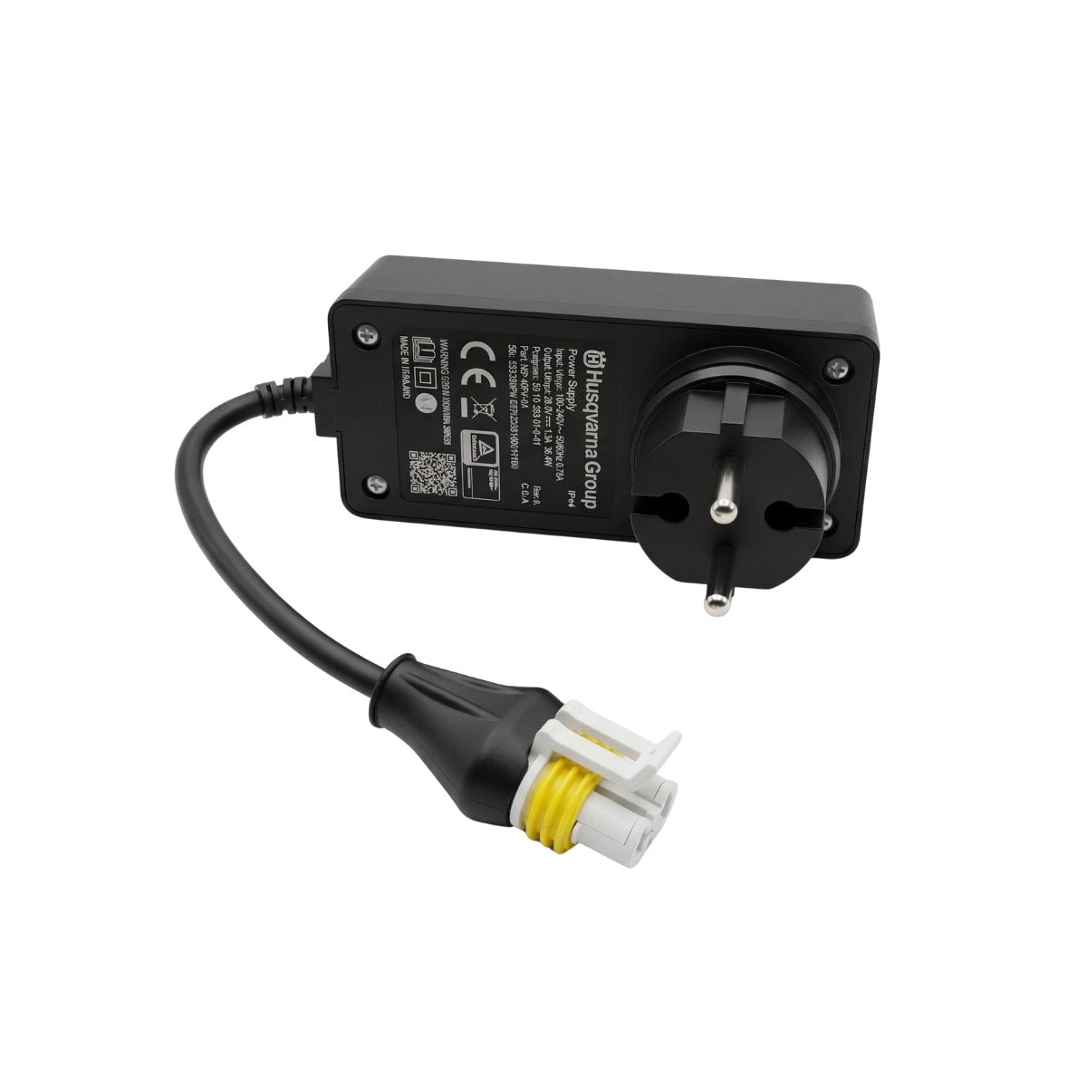 Netzteil mit EU-Stecker und Anschlussstecker, schwarze Bauform