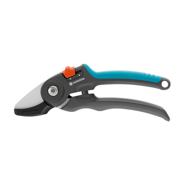 Gardena PremiumCut Gartenschere, blaue Griffe, orange Entriegelung