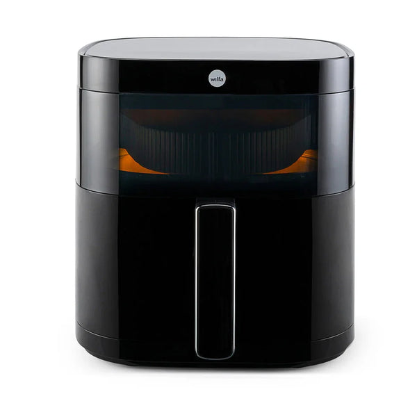 Wilfa Dualfryer Airfryer mit schwarzem Sichtfenster und Frontgriff