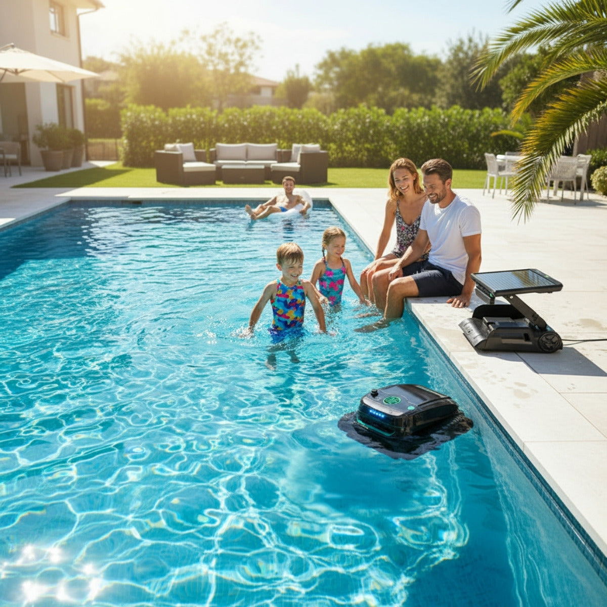 Sauberer Pool ganz ohne Aufwand – während du die Zeit mit deiner Familie genießt